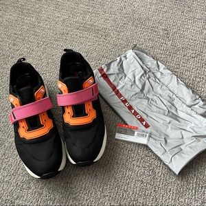 Prada Linea Rossa Strap Sneakers